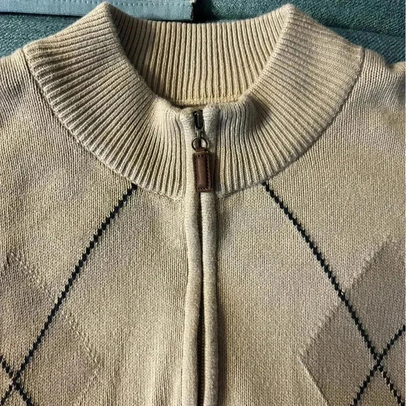 Oak Hill Sweater Mens Size 3XLT 1/4 Zip Cowl Neck Comfort Stretch - Picture 2 of 5